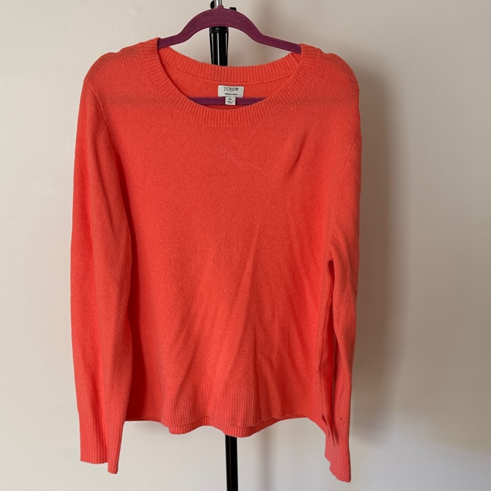 J. Crew Factory Women's Sweater in Vibrant Coral
